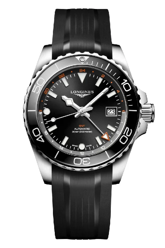 Men's Spring Design Dress Watches for Garden Parties-Longines HydroConquest GMT L3.790.4.56.9
