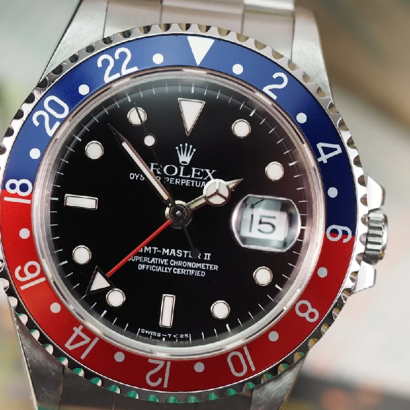 Women's Rolex Office Wear Style Watches-Rolex GMT Master II 16710BLRO (1993)