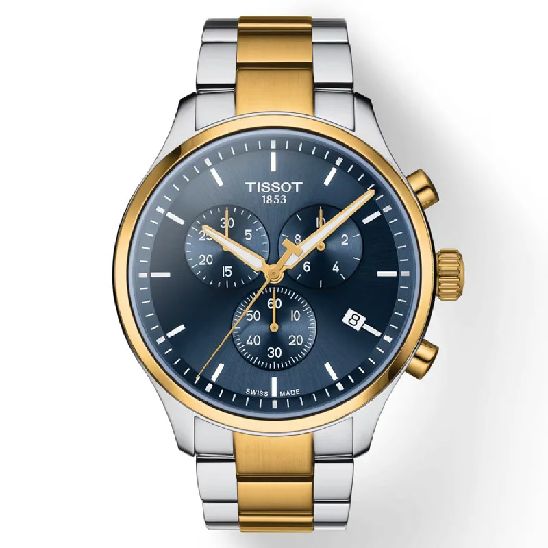 Women's Heritage Watches with UV Sensor-Tissot T-Sport Blue Dial Men 45mm