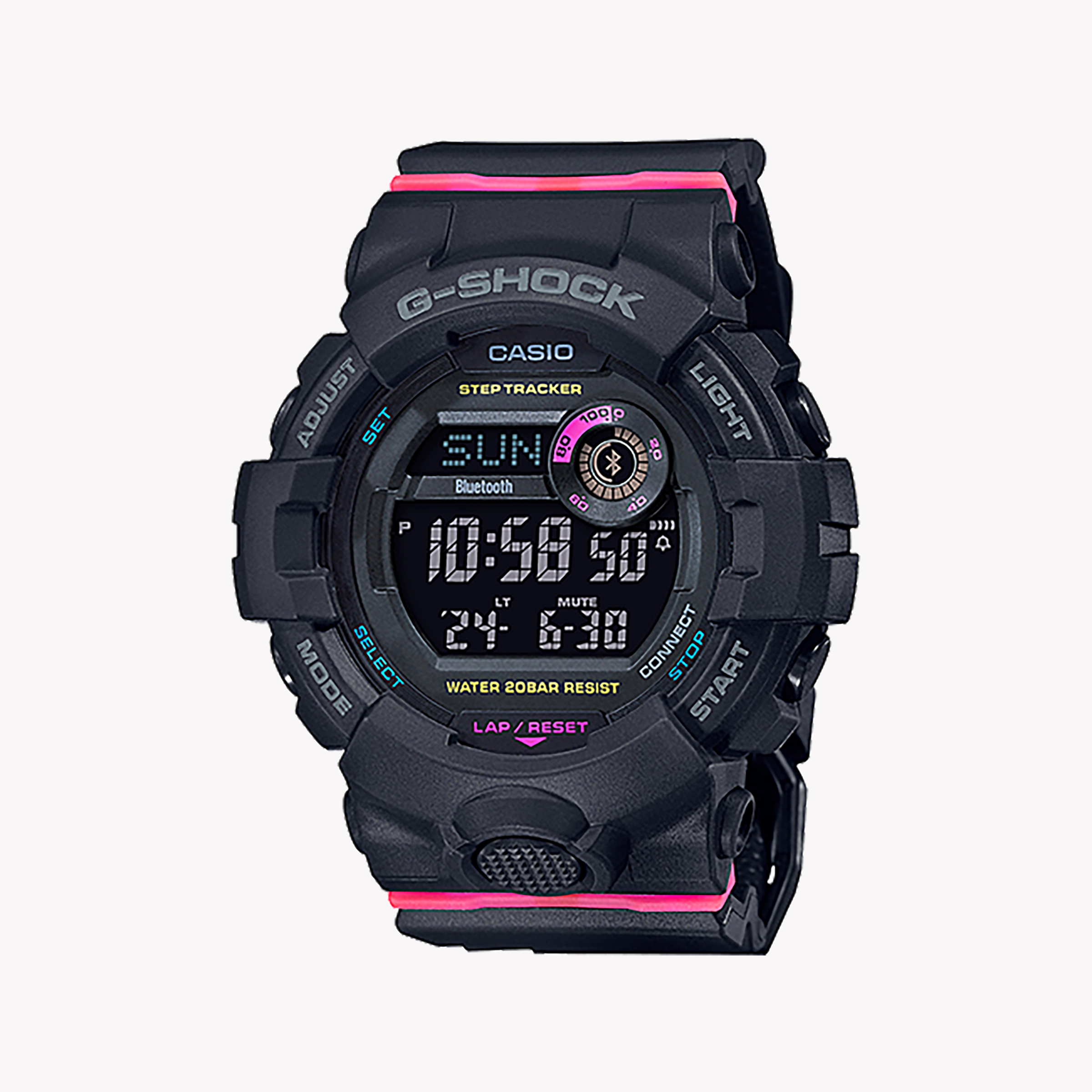 Men's Digital Watches with Limited Edition-CASIO G-SHOCK GMD-B800SC-1DR - STYLISH ADVENTURER'S COMPANION Women's Watch with black resin band and sporty design.