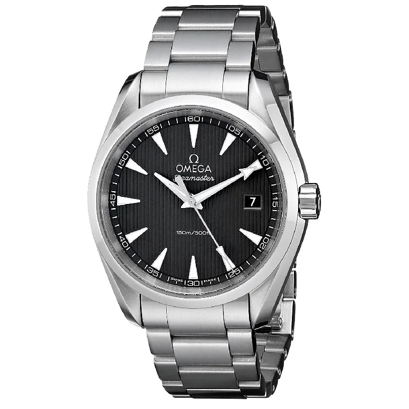 Men's Chronograph Watches with Minimalist Style-Omega Men's O23110396006001 Seamaster Aqua Terra Stainless Steel Watch