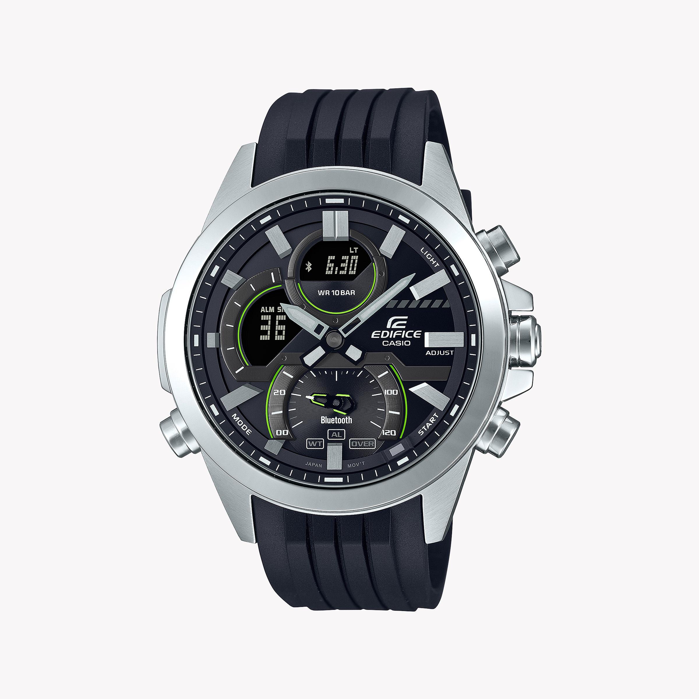 Men's Digital Watches with Thermometer Function-CASIO EDIFICE ECB-30P-1ADF - ADVENTURER'S ULTIMATE TIMEPIECE for Men with Sleek Digital Dial & Smart Connectivity