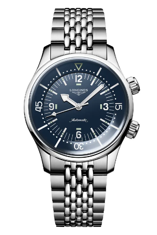 Men's Designer Style Dress Watches with Custom Details-Longines Legend Diver 39mm L3.764.4.90.6