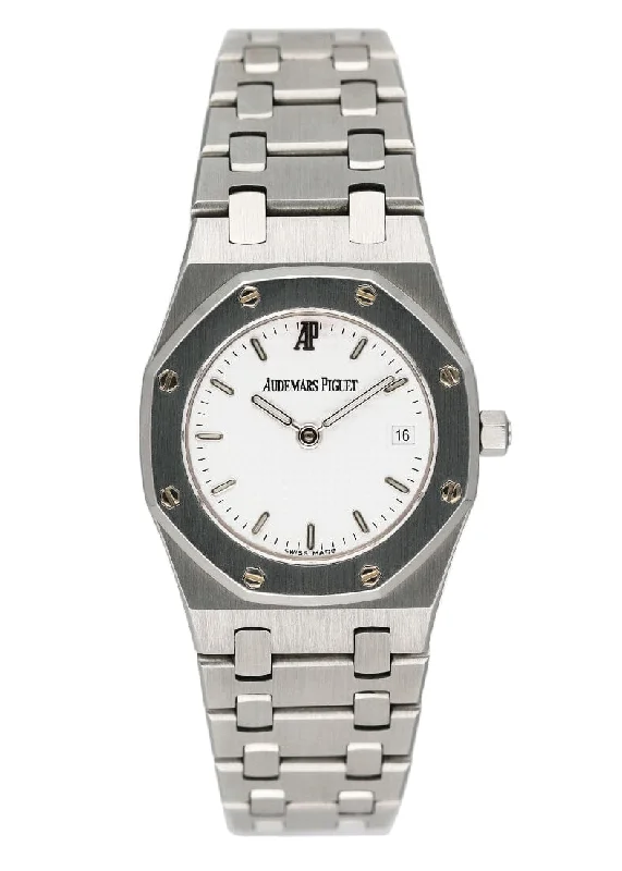 Men's Audemars Piguet Seasonal Watches-Audemars Piguet Royal Oak 67467ST White Dial Ladies Watch