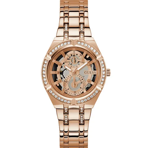 Women's Pilot Watches for Weather Monitoring-Guess Allara Rose Gold Dial Women 36mm GW0604L3
