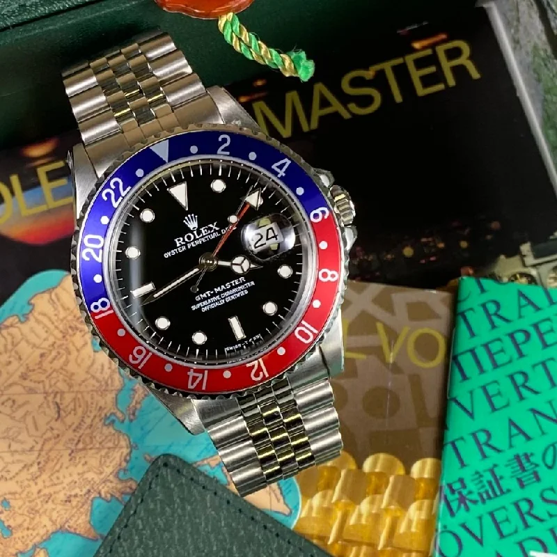 Women's Rolex Hybrid Watches-Rolex GMT Master 16700 Pepsi (1997)