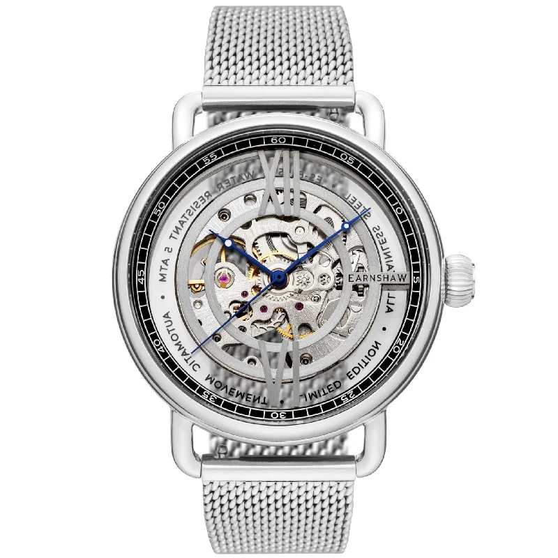 Men's Cushion Case Style Dress Watches for Vintage Inspiration-Thomas Earnshaw Investigator Watch ES-8195-11