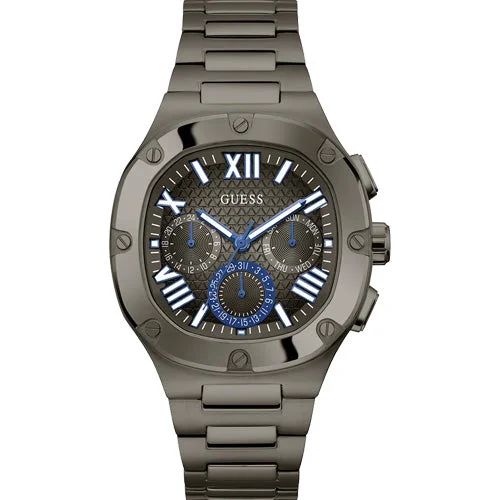 Women's Pilot Watches for Military Personnel-Guess Headline Gunmetal Dial Men 42mm GW0572G5