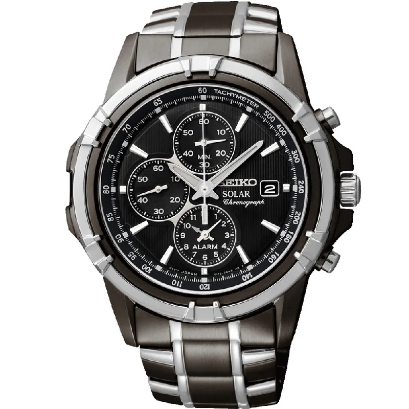 Men's Seiko Minimalist Style Watches-Seiko SSC143P-9 Solar Chronograph