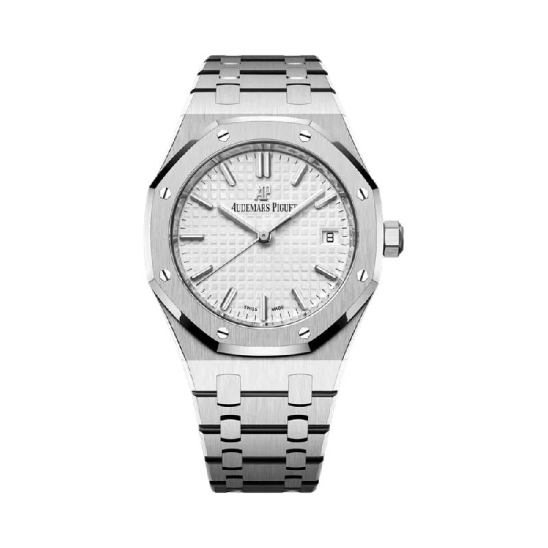 Men's Audemars Piguet French Made Watches-Audemars Piguet Royal Oak 77350ST.OO.1261ST.01 Stainless Steel Silver-Toned Dial (2024)