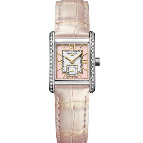 Women's Pilot Watches with Gift Style Inspiration-Longines Mini Dolcevita Sunray Pink Dial Women 21.5mm
