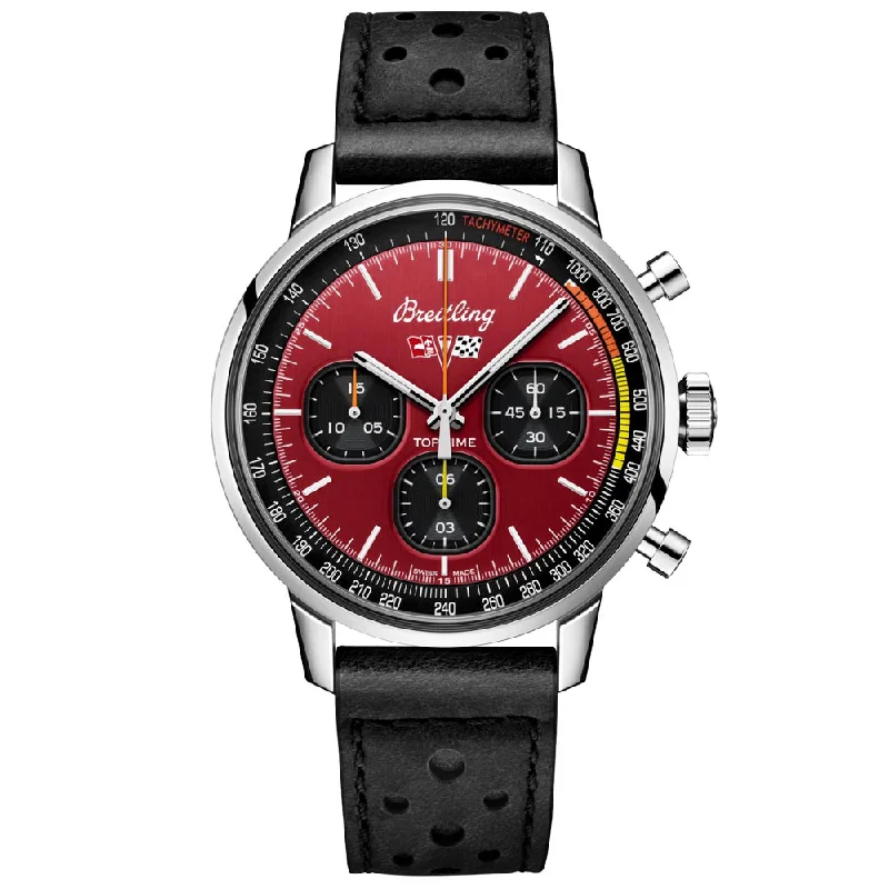 Women's Chronograph Watches with Radio Frequency-Breitling Top Time Chevrolet Corvette 42mm Red Dial Automatic Chronograph Gents Watch A25310241K1X1