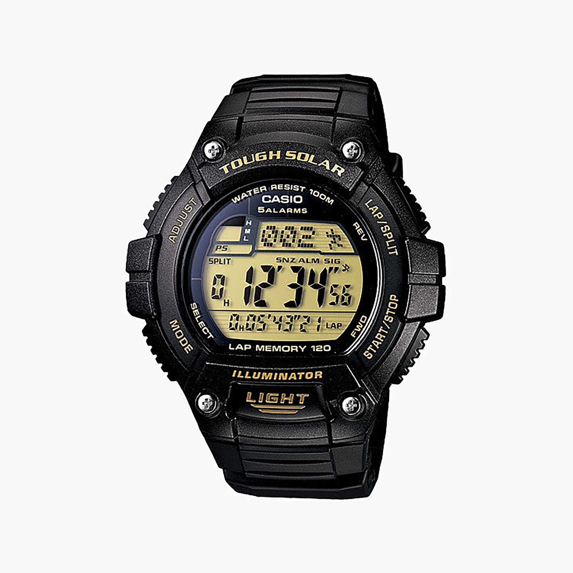 Men's Digital Watches for Customization-CASIO W-S220-9AVFD RUGGED RESILIENCE - SPORTY SOLAR-POWERED MEN'S WATCH