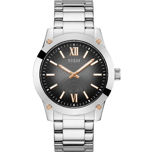 Women's Pilot Watches with Anniversary Edition-Guess Crescent Gunmetal Dial Men 44mm GW0574G1