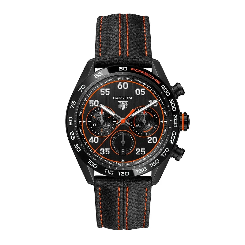 Men's Chronograph Watches with Pilot's Watch Design-Tag Heuer Carrera X Porsche Orange Racing-Cbn2A1M.Fc6526