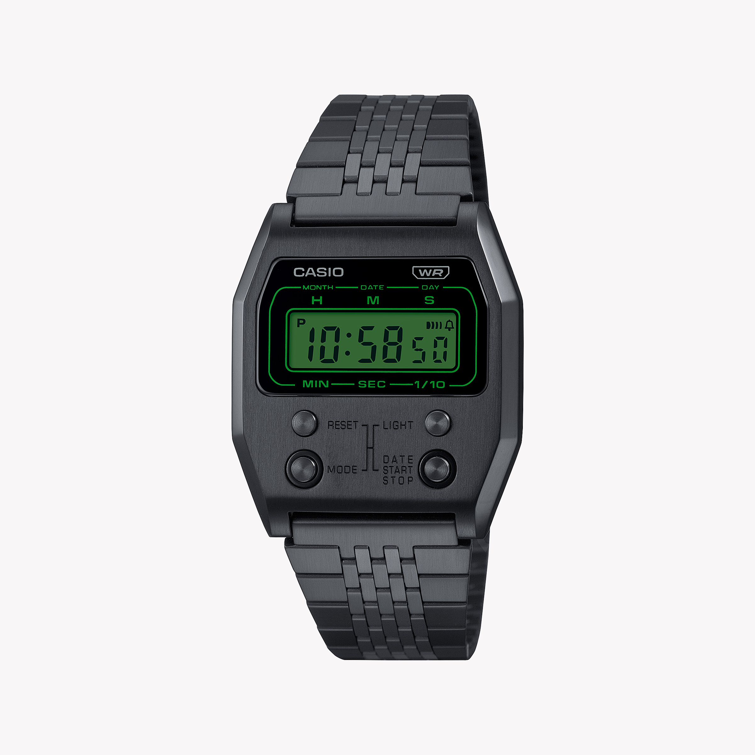 Men's Digital Watches for Workouts-CASIO A1100B-1DF DYNAMIC DESIGN - SLEEK BLACK DIGITAL TIMEPIECE FOR ACTIVE LIFESTYLES