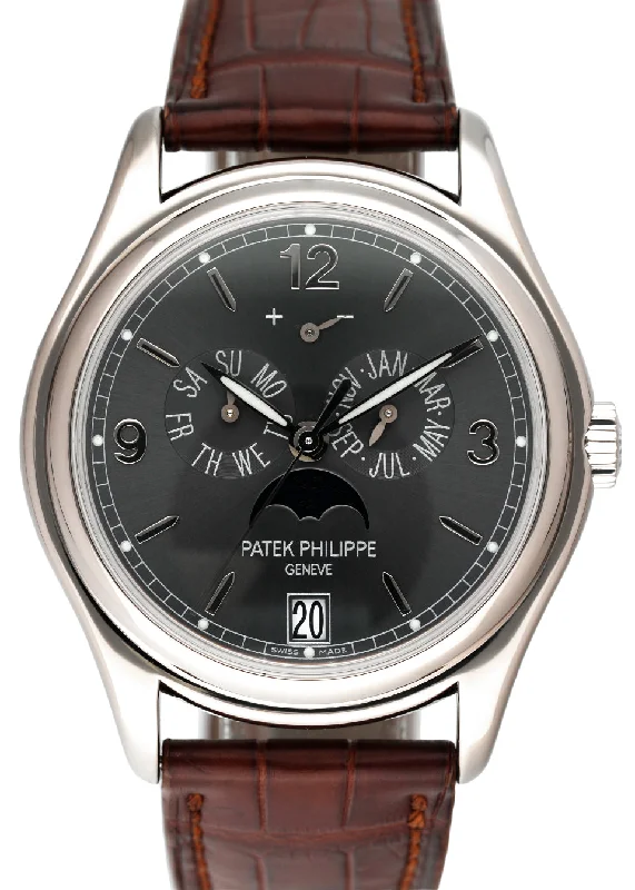 Men's Patek Philippe Watches for Temperature Monitoring-Patek Philippe Annual Calendar 5146G Mens Watch Box Papers