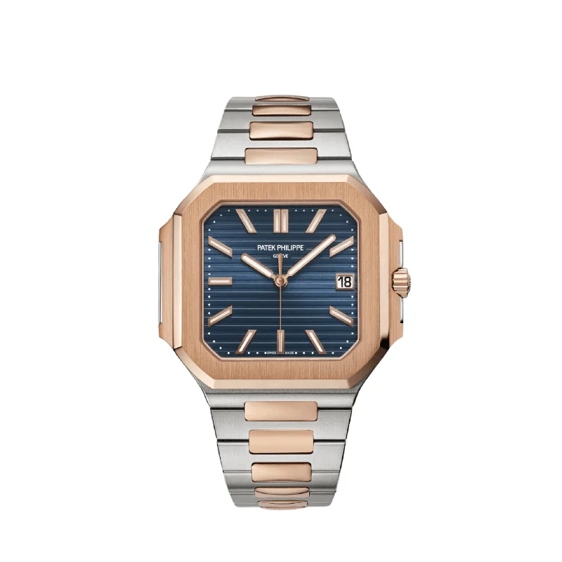 Men's Patek Philippe Watches with Vintage Inspiration-Patek Philippe Cubitus 5821/1AR-001 Stainless Steel Rose Gold Blue Dial (2025)