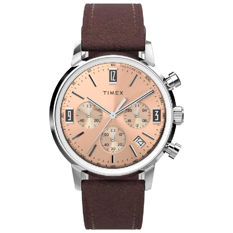 Men's Quartz Watches with Stainless Steel Case-TIMEX, MARLIN CHRONO