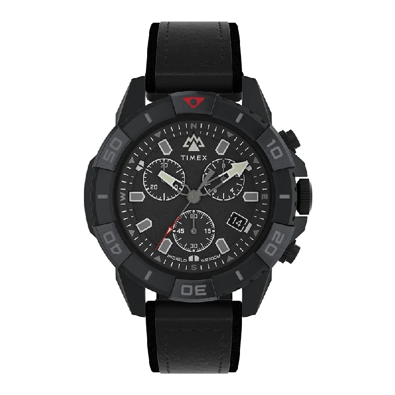 Men's Military Watches for Conflict Resolution Teams-Expedition North® Ridge Multifunction 42mm Leather Band