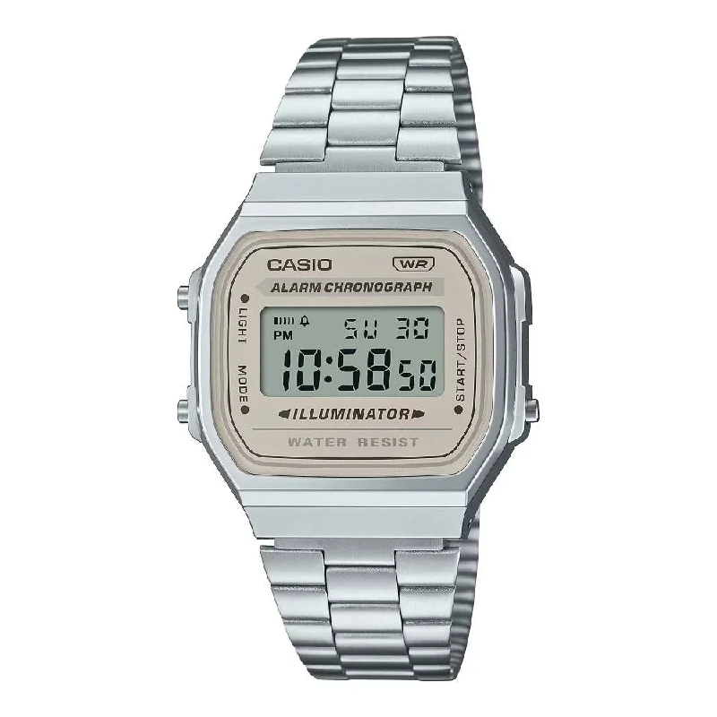 Men's Digital Watches with Luxury Materials-Casio Vintage Digital Steel Digital 36.3mm Stainless Steel Band Men's Digital Watches with Luxury Materials-Casio Vintage Digital Steel Digital 36.3mm Stainless Steel Band