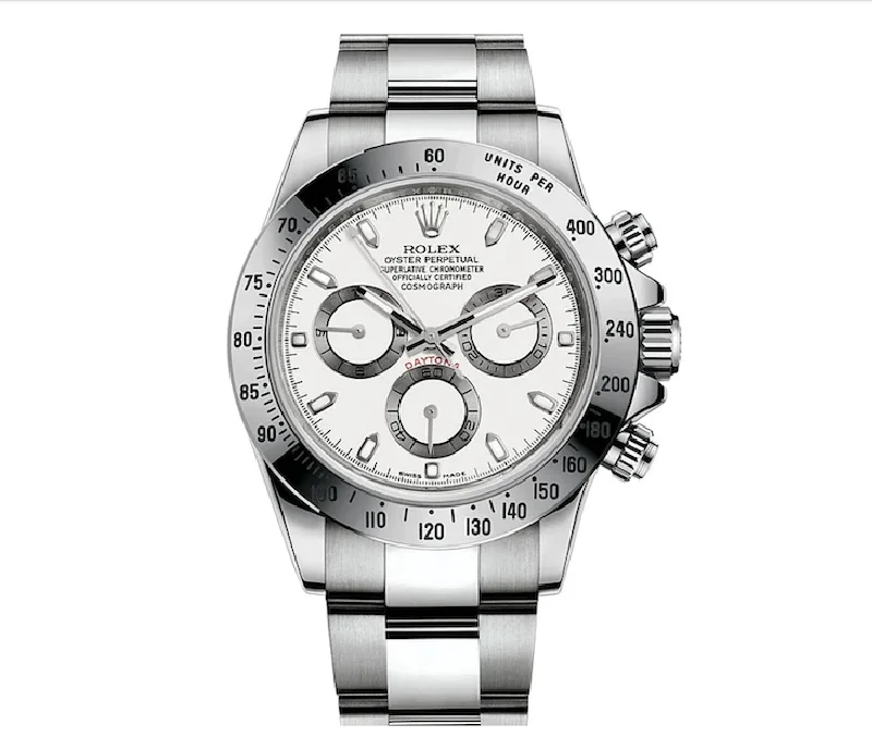 men's Rolex watches with power reserve indicator -​Rolex Daytona Stainless Steel White APH Dial (Pre-Owned)