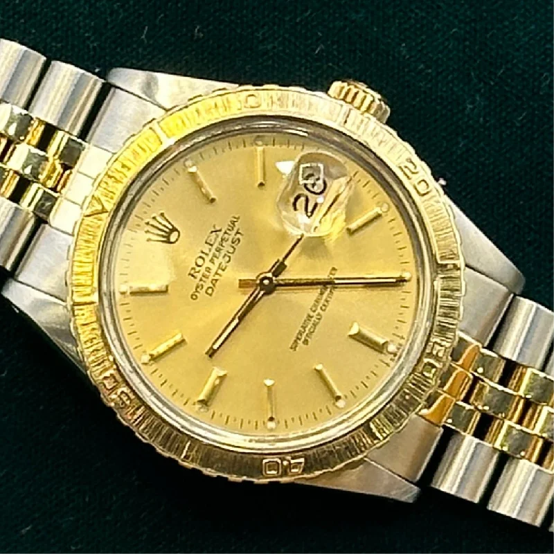 men's Rolex watches with bidirectional bezel -​Rolex Datejust Turn-O-Graph 36mm (16263) - Full Set