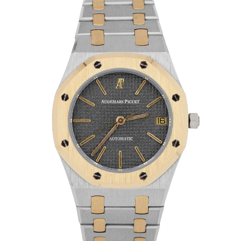 Audemars Piguet Hybrid Style Watches for Women-MINT Audemars Piguet Royal Oak Gray 35mm Two-Tone Gold Steel Watch 4100SA BOX
