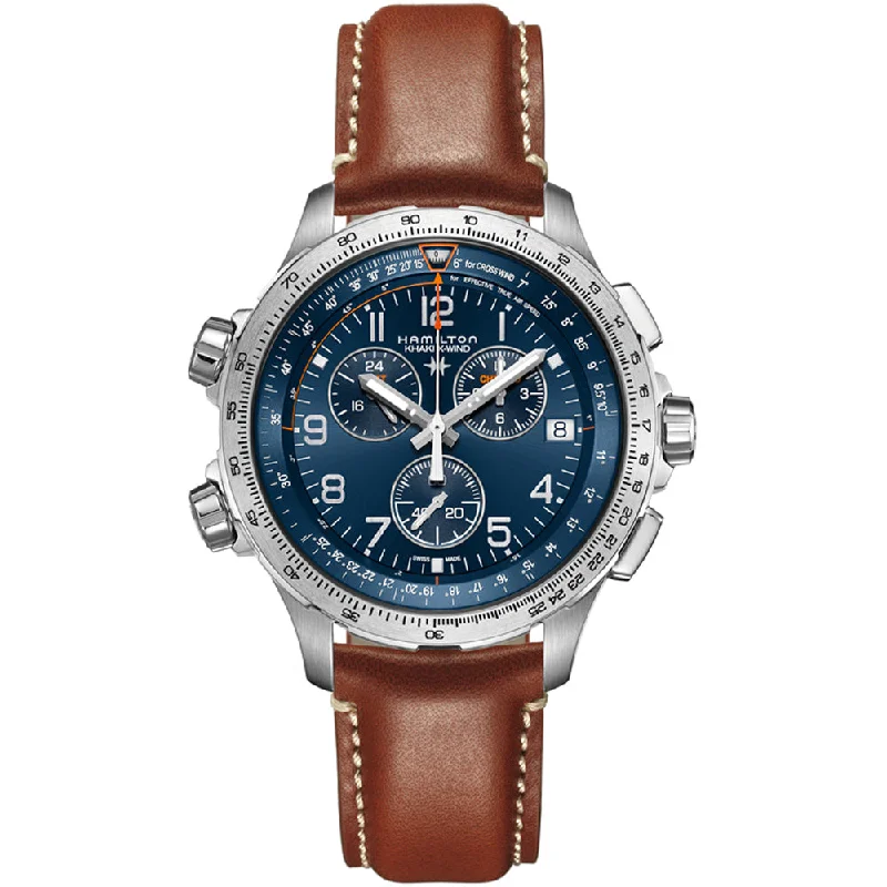 Men's Quartz Watches with Thermometer Function-HAMILTON, KHAKI X-WIND QUARTZ