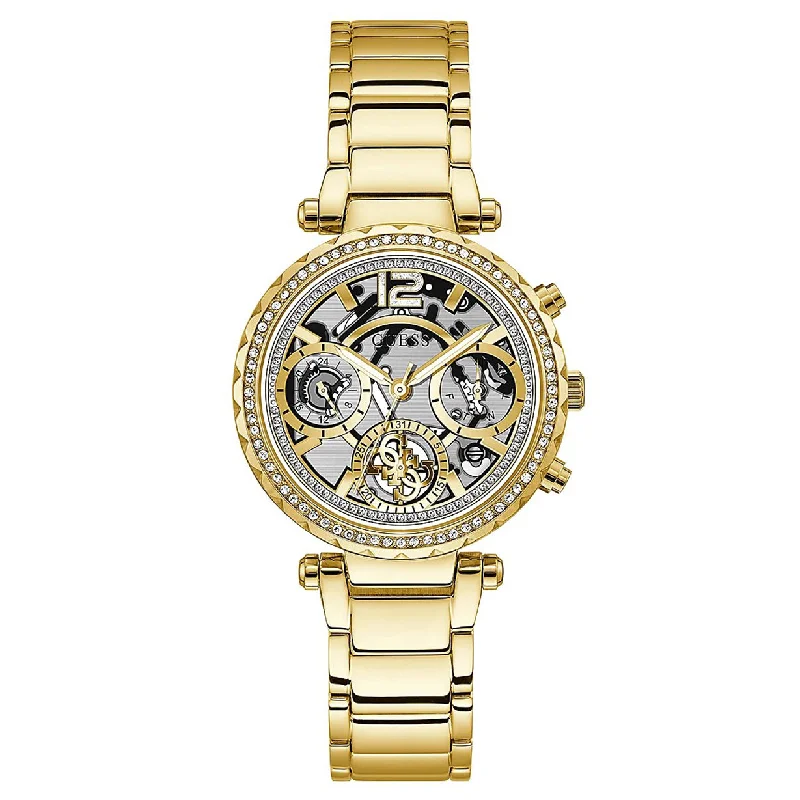 Women's Pilot Watches with Birthday Style Inspiration-Guess Solstice Grey Dial Women 37mm