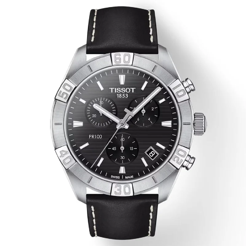 Women's Heritage Watches with Morse Code Feature-Tissot T-Classic Black Dial Men 44mm