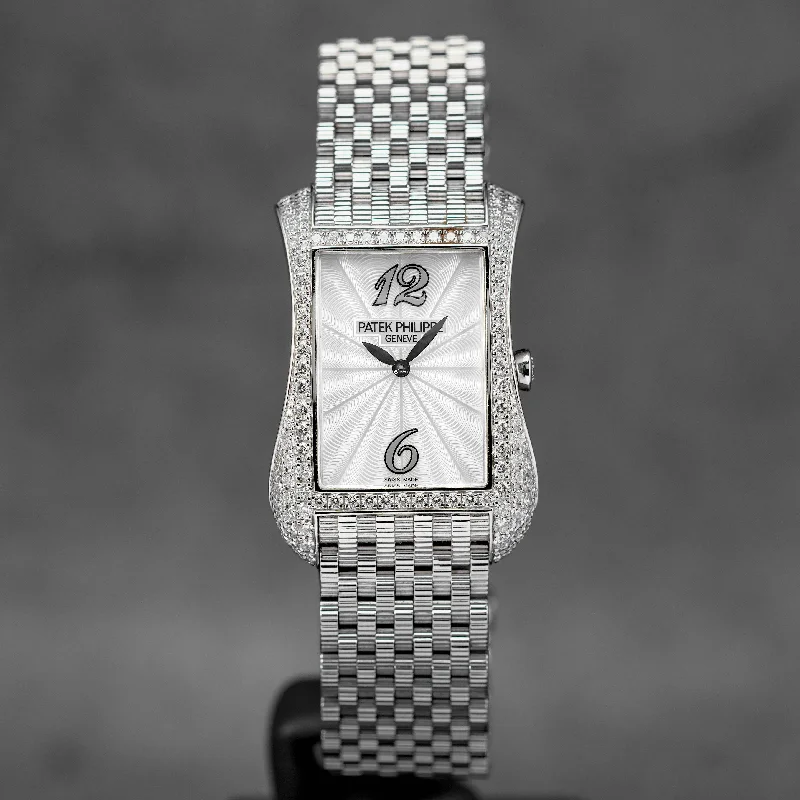 Men's Patek Philippe Sky Moon Tourbillon Watches-GONDOLO SERATA 4972/1G WHITEGOLD MOP DIAL DIAMOND BEZEL (2018)