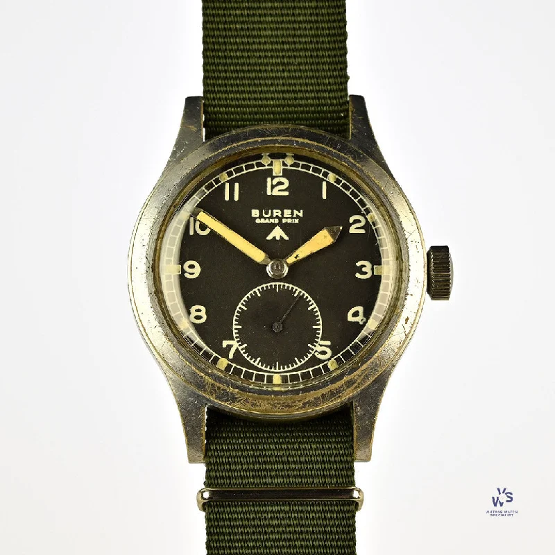 Men's Military Watches for Extreme Conditions-Buren WWW - Dirty Dozen WW2 Military Soldiers Watch - c.1945