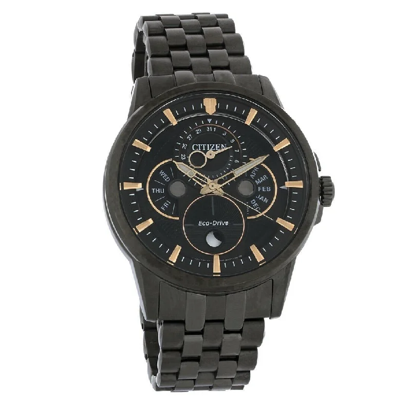 Men's Chronograph Watches for Modern Design-Citizen Men's BU0057-54E Eco-Drive Black Stainless Steel Watch