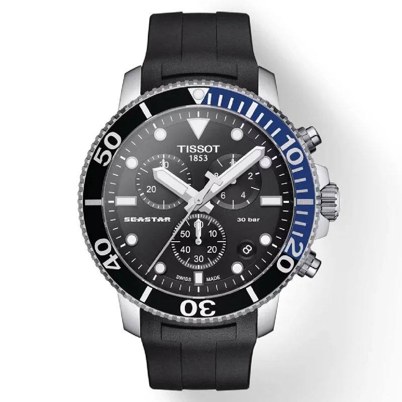 Women's Heritage Watches for Fitness Tracking-Tissot T-Sport Black Dial Men 45.5mm