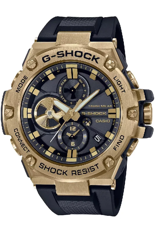 Men's Tonneau Case Style Dress Watches for Art Deco Style-G-Shock G-Steel GST-B100GB-1A9
