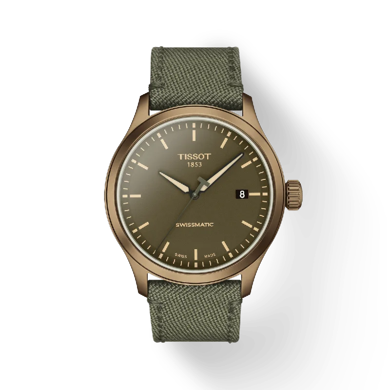 Women's Heritage Watches with Advanced Navigation-Tissot T-Sport Khaki Dial Men 42mm