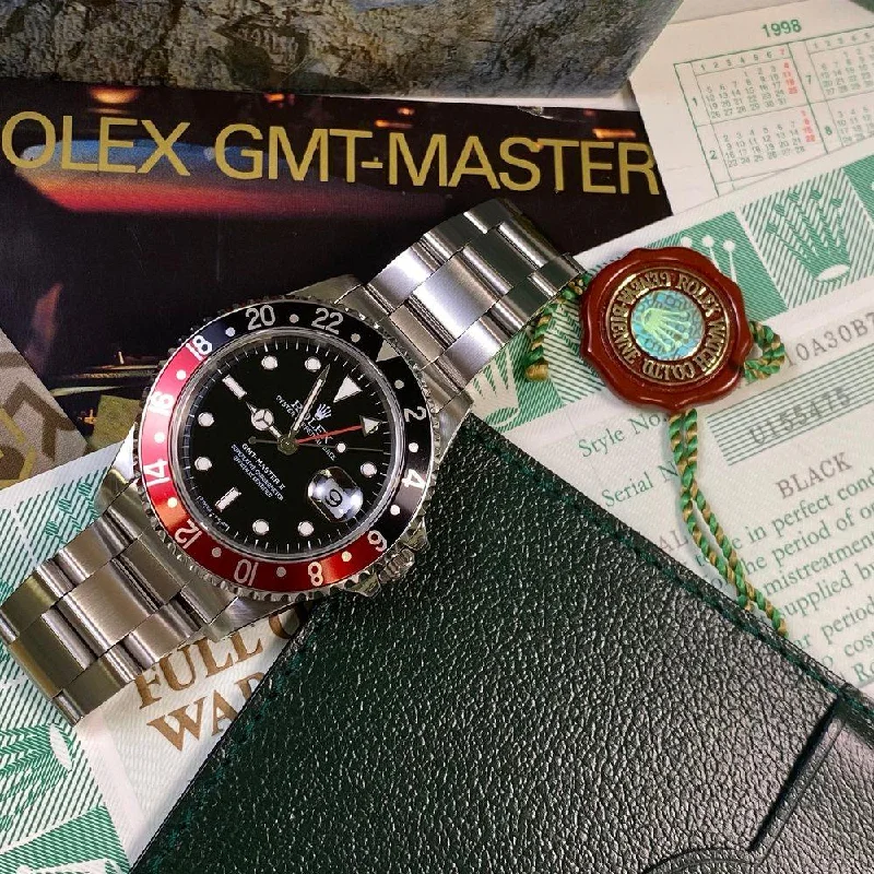 Women's Rolex Night Out Design Watches-Rolex GMT Master II 16710 Coke (1998)