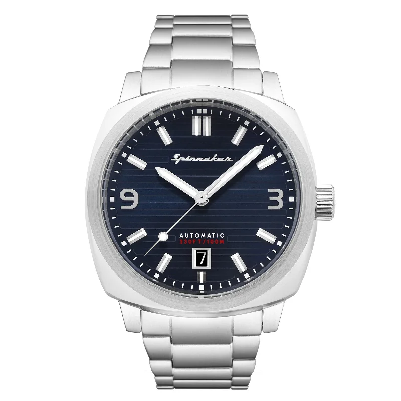 Men's Asian Made Design Dress Watches for Affordable Options-Spinnaker Men's Blue Hull Bracelet Watch SP-5073-22
