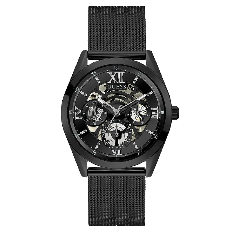 Women's Pilot Watches with Advanced Navigation-Guess Tailor Black Dial Men 42mm