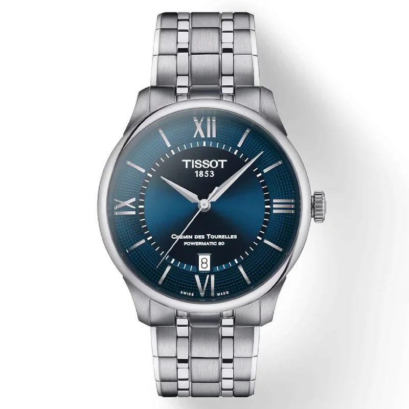 Women's Heritage Watches for Technological Innovation-Tissot T-Classic Blue Dial Men 39mm