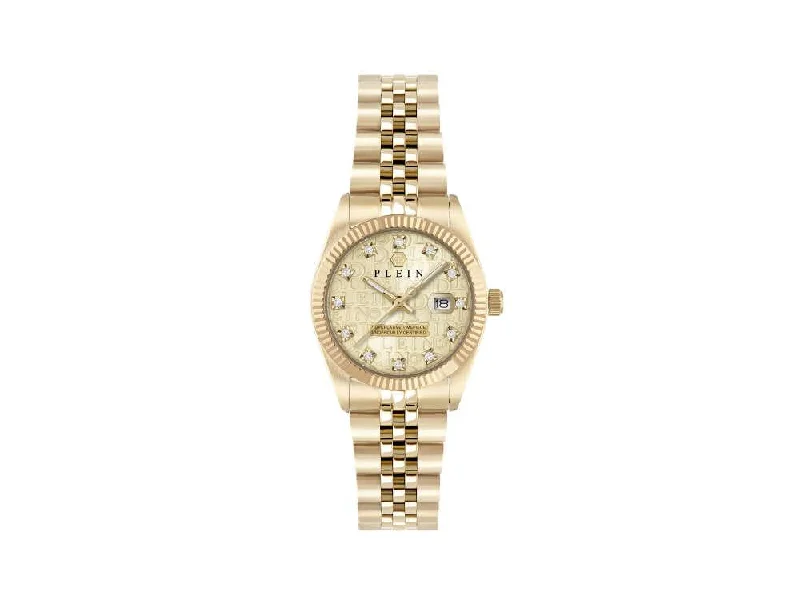 Men's Quartz Watches for Modern Design-Philipp Plein Date Superlative Quartz Watch, Golden, 28 mm, PWNFA0525