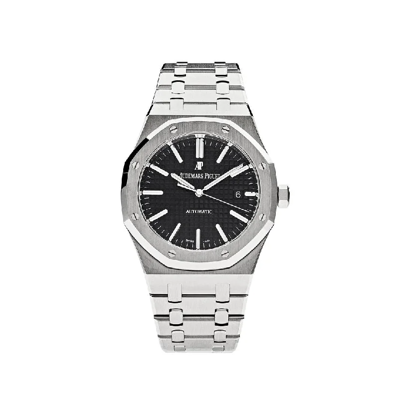 Men's Audemars Piguet Code 11.59 Watches-Audemars Piguet Royal Oak 15400ST.OO.1220ST.01 Stainless Steel Black Dial