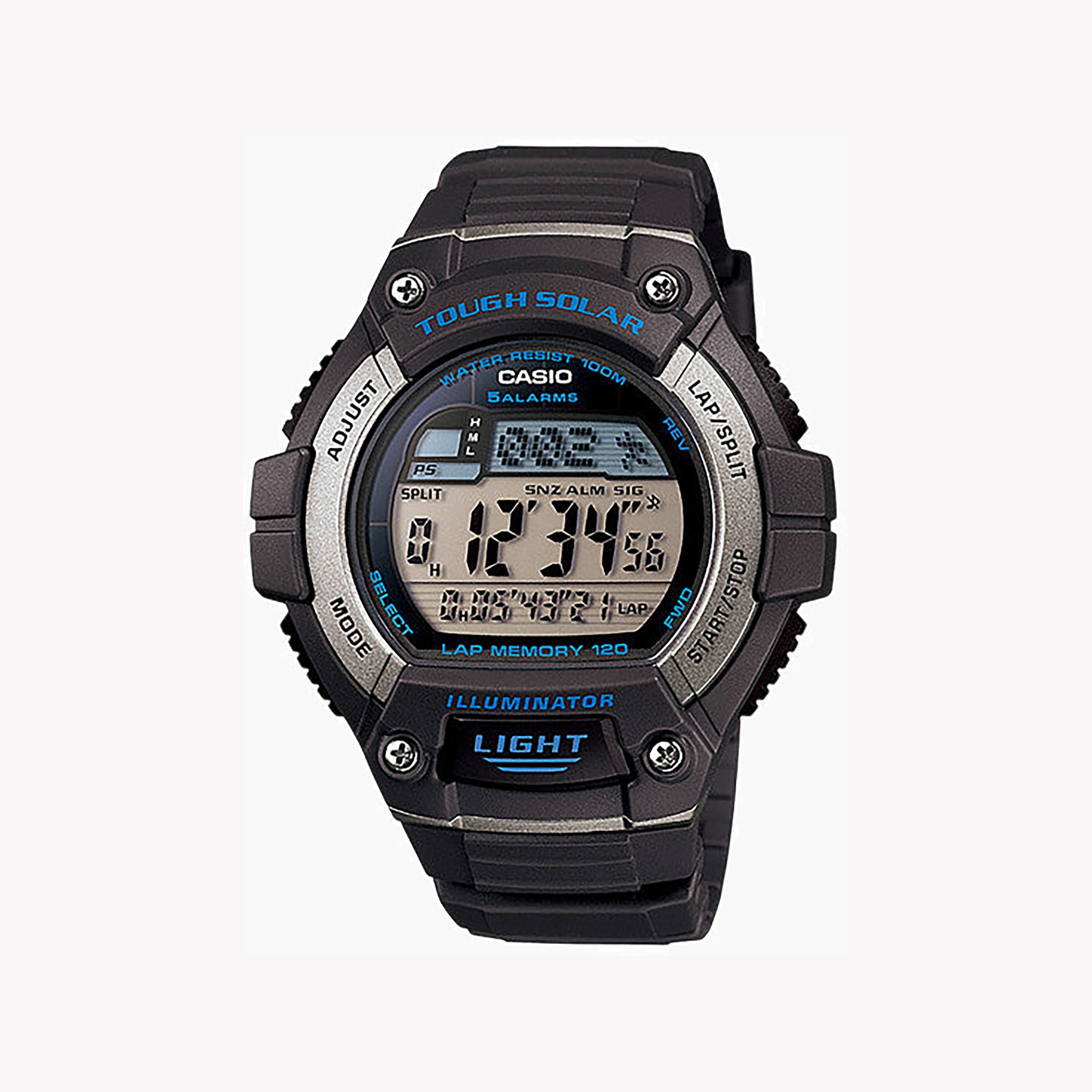 Men's Digital Watches with Altimeter Calibration-CASIO W-S220-8AVDF ADVENTURE READY - MEN'S SPORTY RESIN WATCH WITH WATER RESISTANCE & LED LIGHT