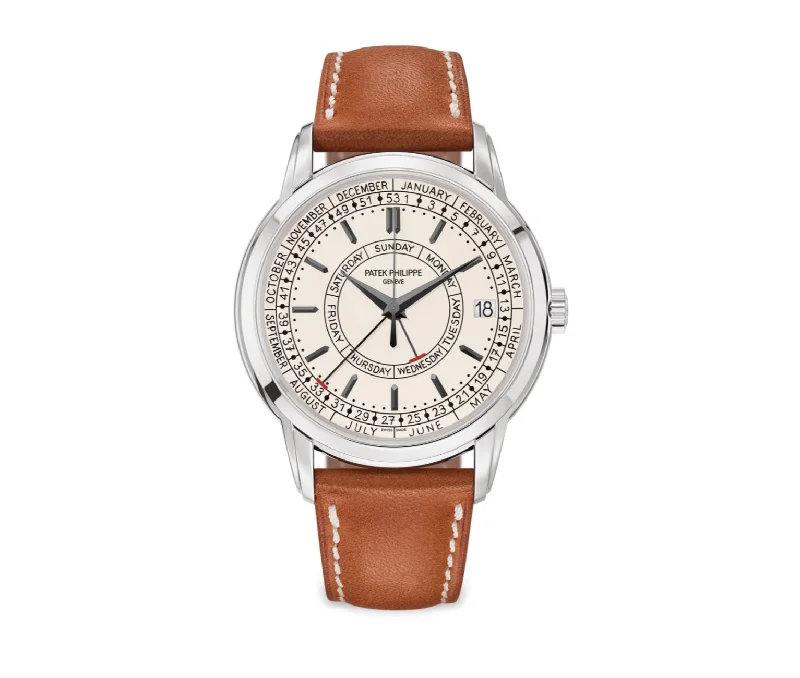 Men's Patek Philippe Watches with Radio Frequency-40mm Steel Silver Dial Weekly Calendar