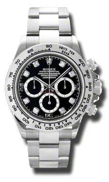 Black dial diamond hour markers