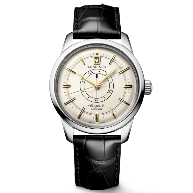 Women's Pilot Watches with Small Case Size-Longines Conquest Champagne Dial Men 38MM