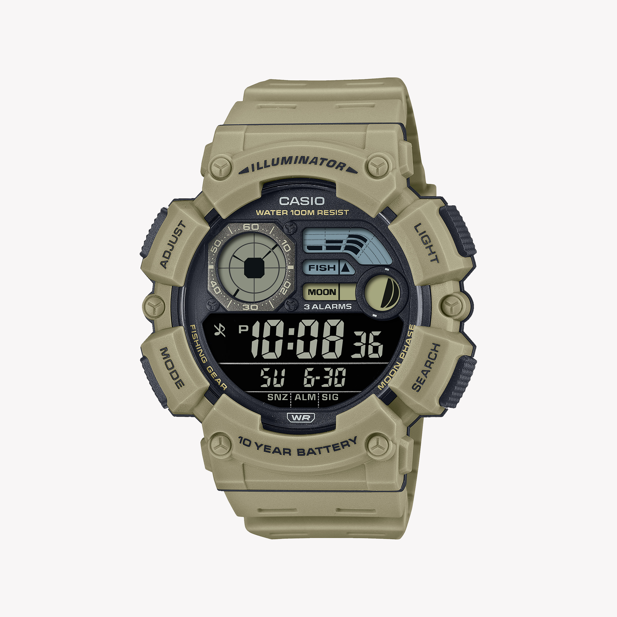 Men's Digital Watches with Altimeter Calibration-Casio Men's Brown Resin Watch, Sporty Design | WS-1500H-5BVDF Men's Digital Watches with Altimeter Calibration-Casio Men's Brown Resin Watch, Sporty Design | WS-1500H-5BVDF