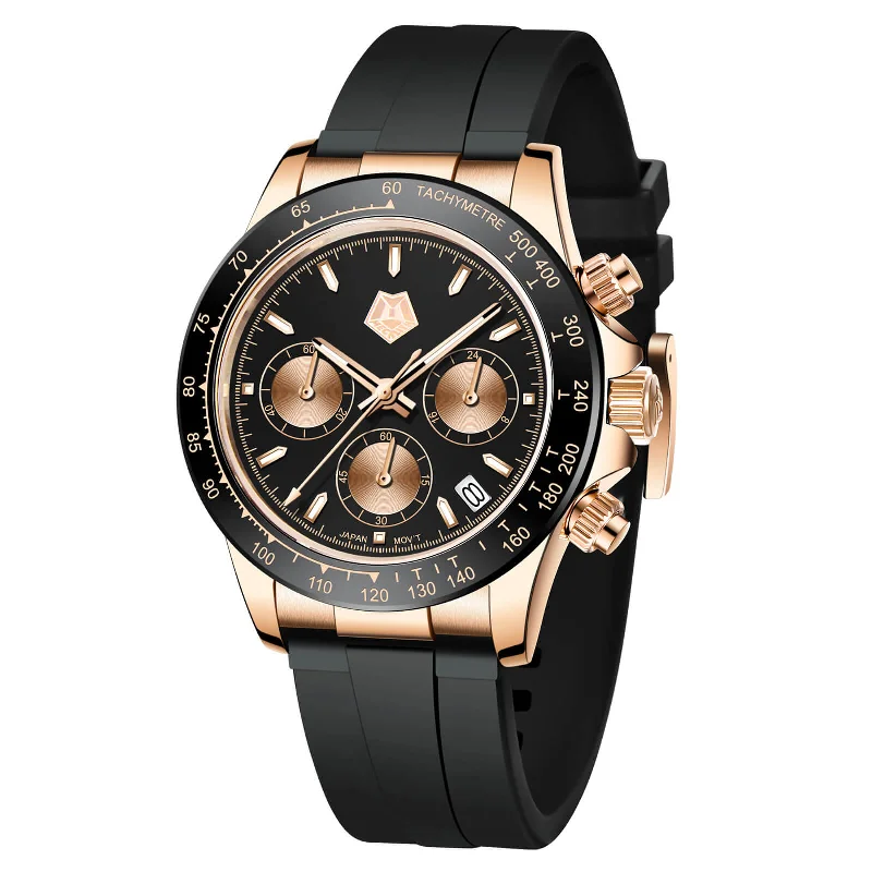 Men's Chronograph Watches for Fitness Tracking-Chronograph Watch | Rubber Band | 8389M
