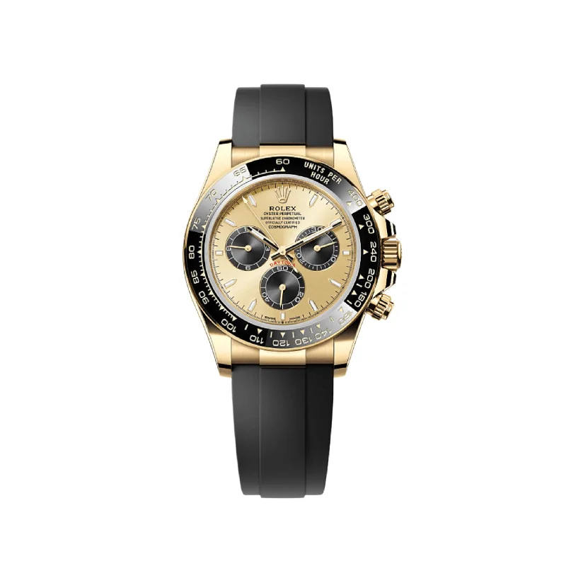 men's Rolex watches with tuxedo dial -​Rolex Daytona 126518LN Yellow Gold Champagne Black Dial (2024)